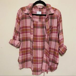 American Eagle Distressed Flannel